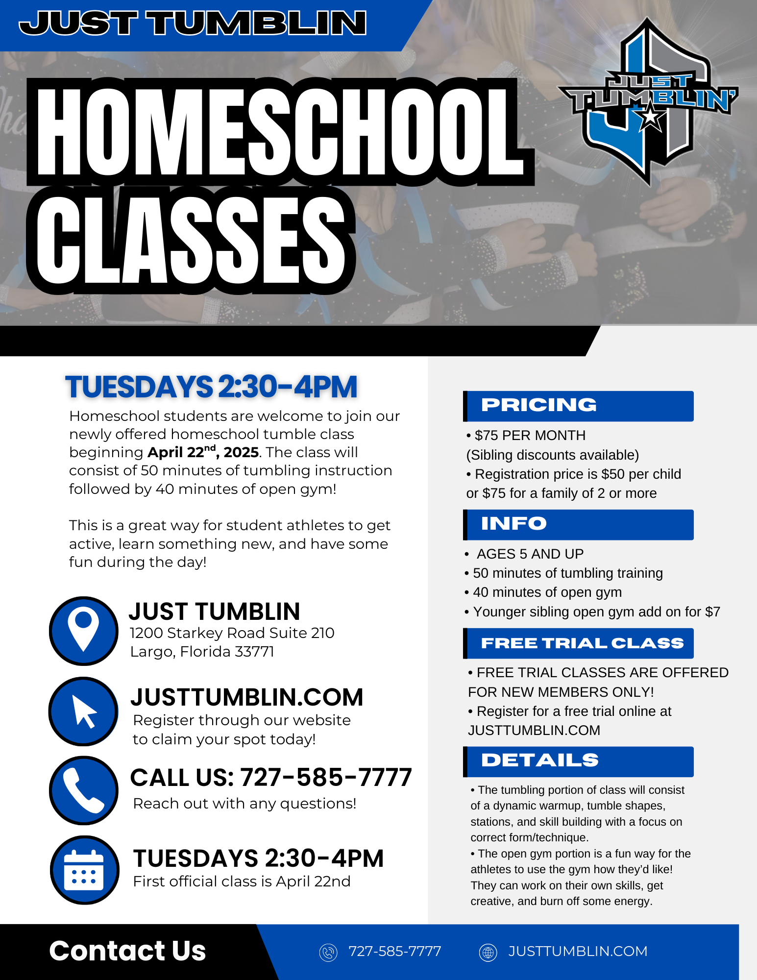 Read more about the article Homeschool Tumble Classes!